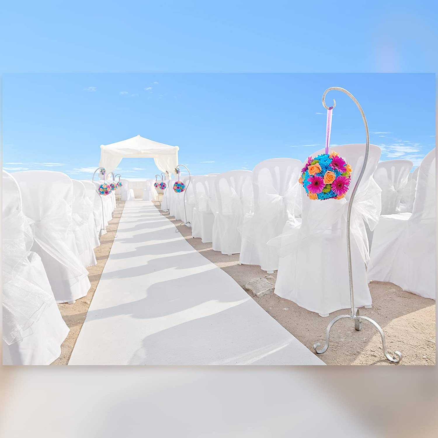 Aisle Runner White - ウェディング用白い滑り止めカーペット、廊下、ホテル、宴会、祝賀イベント、式典、パーティー、ステージ用カーペット