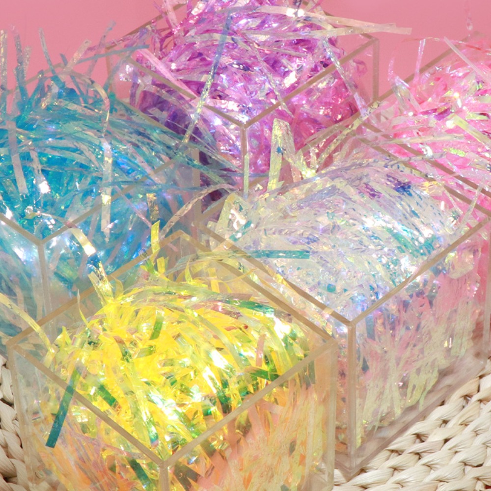 Wedding Supply Bulk - 50g オーロララフィア シマーフィリング バルクギフトボックス ウェディングキャンディボックス パッケージフィラー