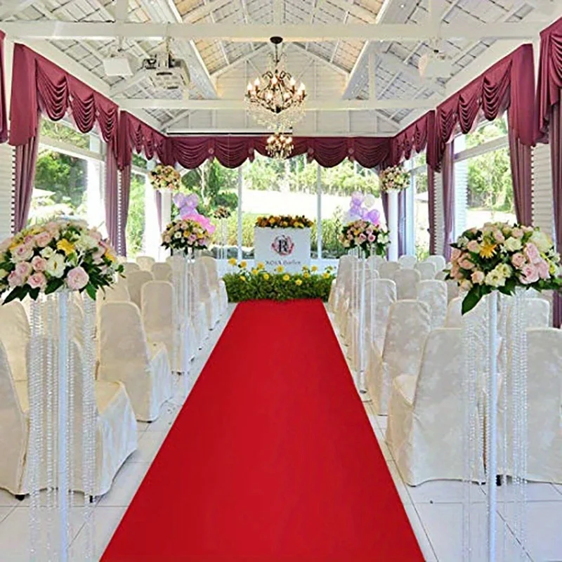 Aisle Runner White - レッドカーペットセレモニーパーティーステージラグウェディングカーペットウェディング通路ランナーカーペット滑り止めウェディングホワイトカーペットウェディング