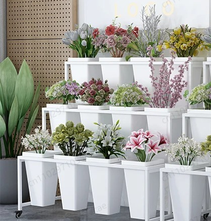 Wedding Solution - モバイルディスプレイソリューション：錬鉄製多層スタンド（花、店舗商品、結婚式の装飾用）