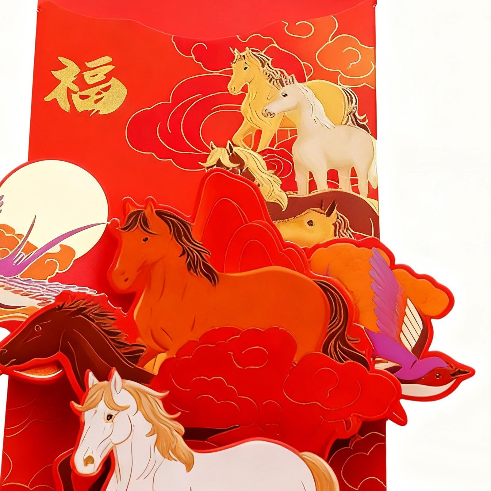 Wedding Envelopes - 中国の赤い封筒ポータブル現金マネーパケット中国の新年のお金の封筒春祭り結婚式クリスマス誕生日用