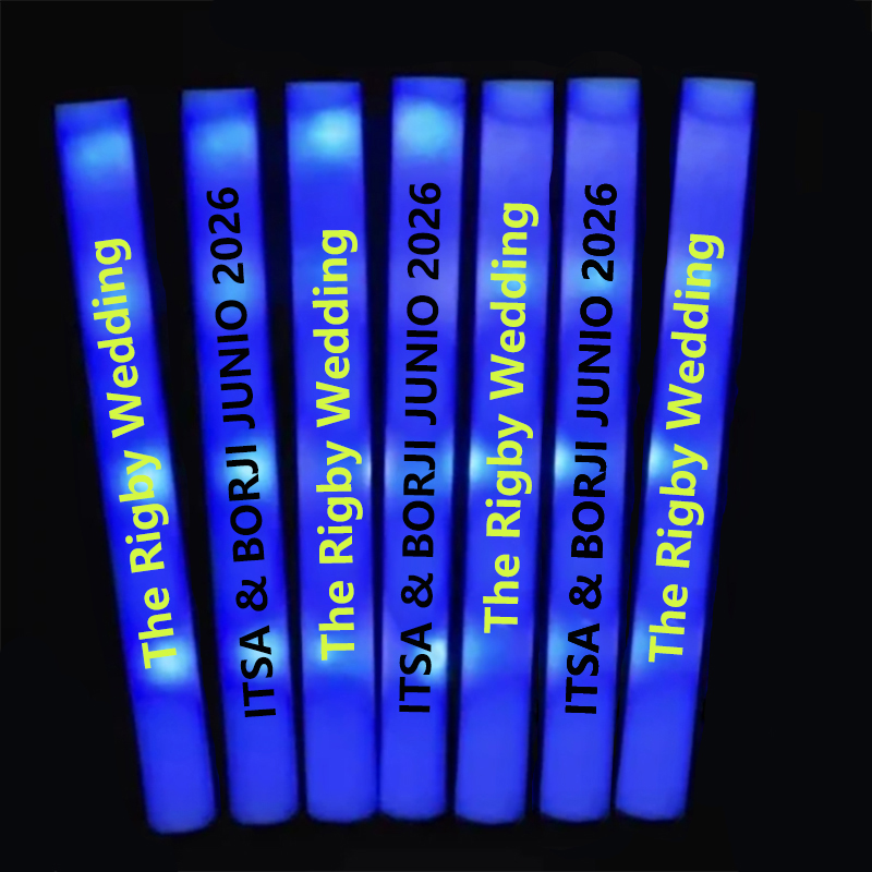 Wedding Supply Bulk - 100/1000/5000 個 LED グロースティックバルクブルーグローフォームスティック応援チューブダークライトクリスマス誕生日ウェディングパーティー用品
