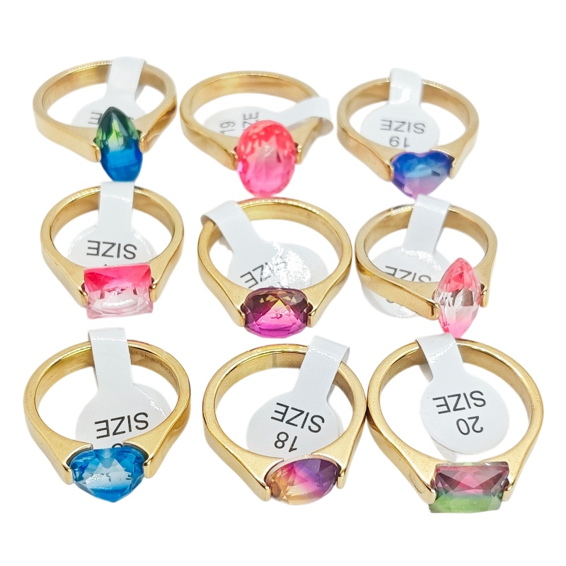 卸売12個入りグラデーションジルコンマルチカットソリティアス - Wedding Supply Bulk のレビューと価格