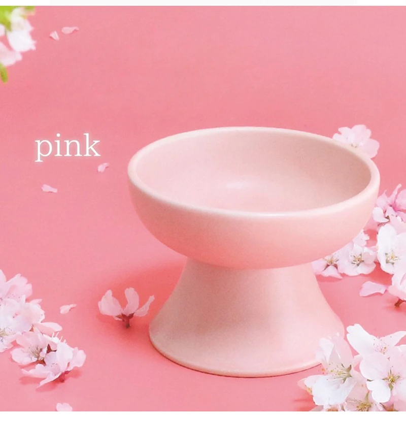 新しいセラミック製ペットボウル、和風猫用高足水食ボウル、犬用 - Wedding Water Supply のレビューと価格