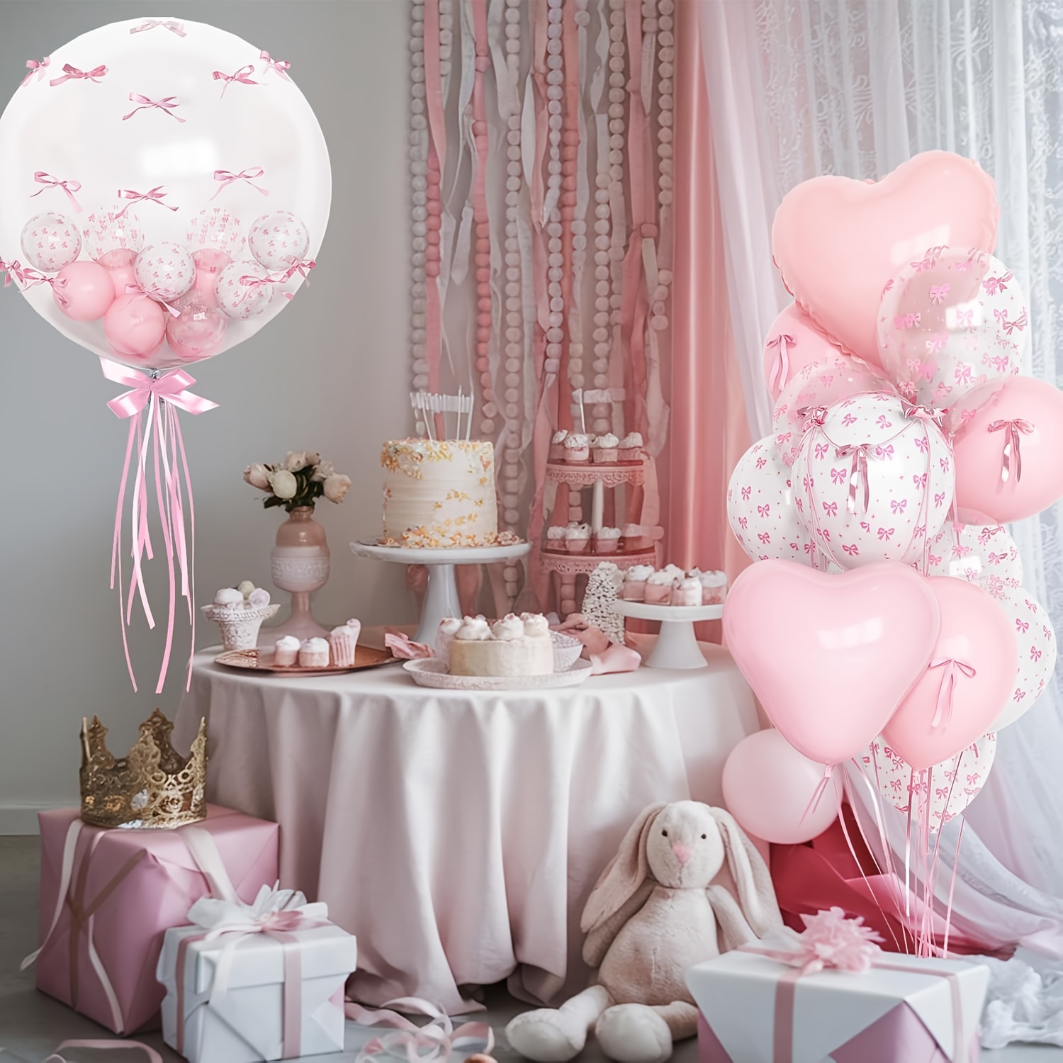 34個入り クリアボウハート箔ラテックスバルーンセット 結婚 - Wedding Supply Bulk のレビューと価格