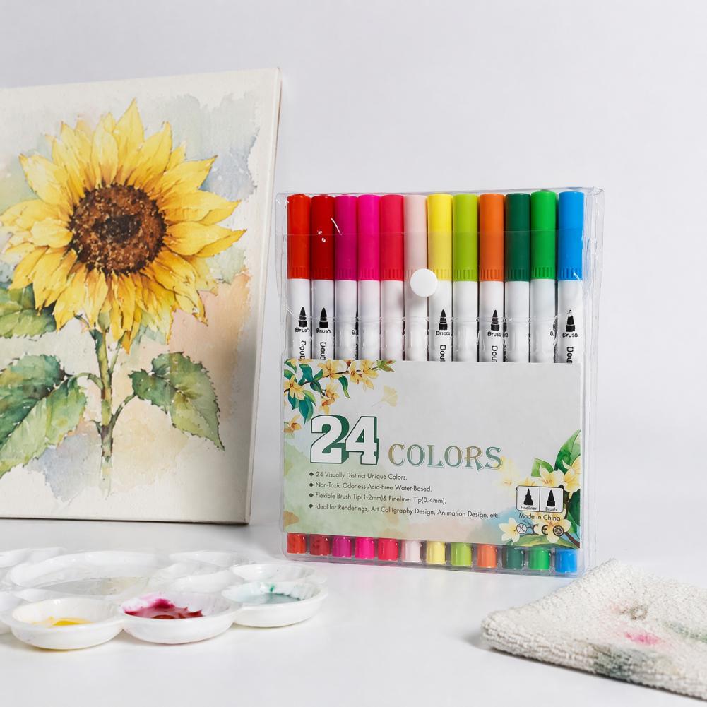 マルチカラーペイントセット 描画マーカーセット ブラシ付き  - Wedding Water Supply のレビューと価格