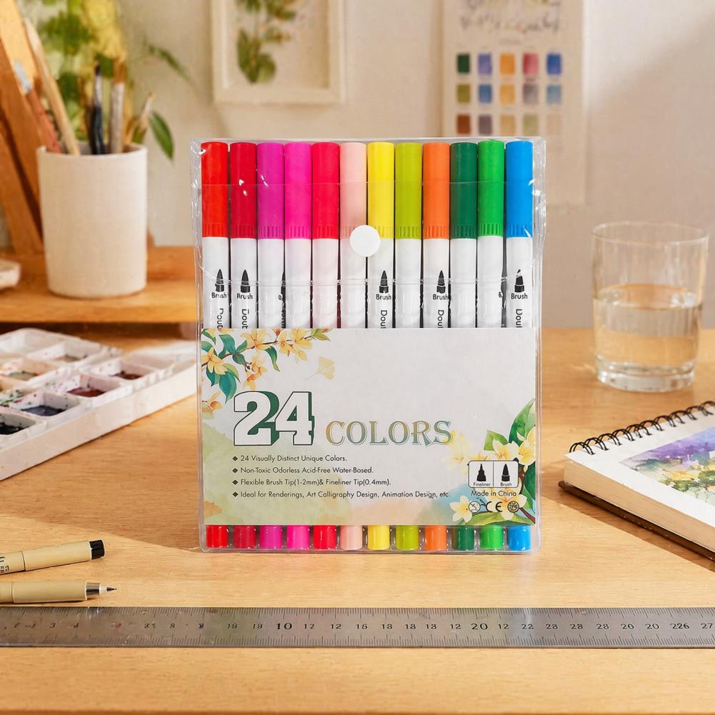 マルチカラーペイントセット 描画マーカーセット ブラシ付き  - Wedding Water Supply のレビューと価格